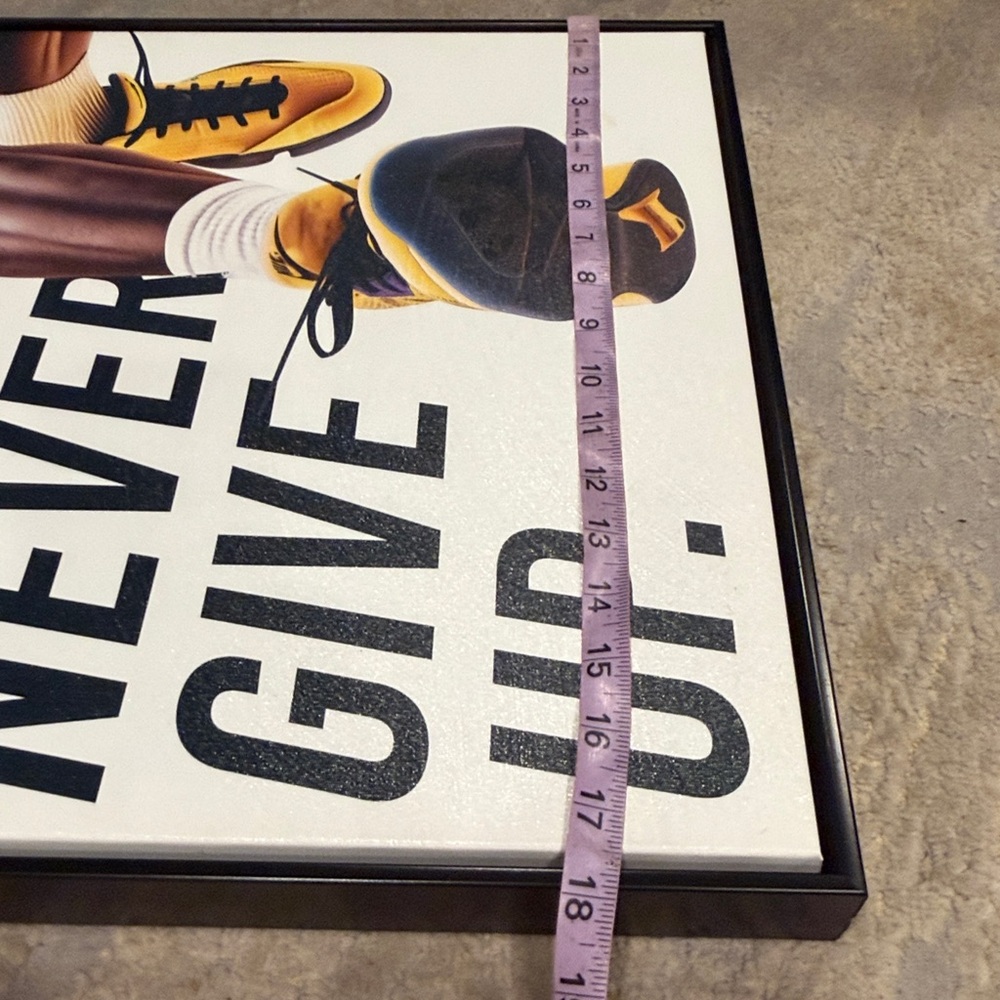 "Never Give Up Athlete Canvas Wall Art" by Notoriart, Kobe , Lakers , LeBron - Picture 9 of 9